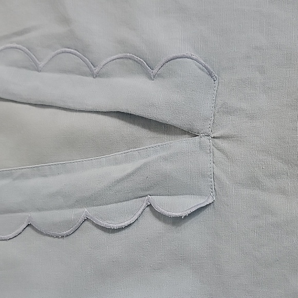 J. Crew Women's Light Blue W/ Ruffle Accent Long Sleeve Tunic,  S - Picture 4 of 8